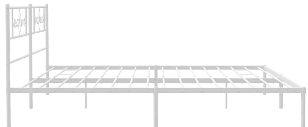 Estrutura de cama com cabeceira 183x213 cm metal branco