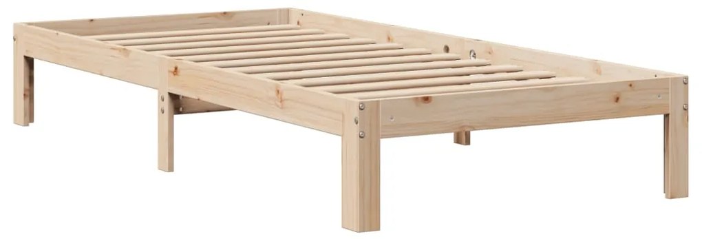 Cama com estante sem colchão 90x190 cm pinho maciço