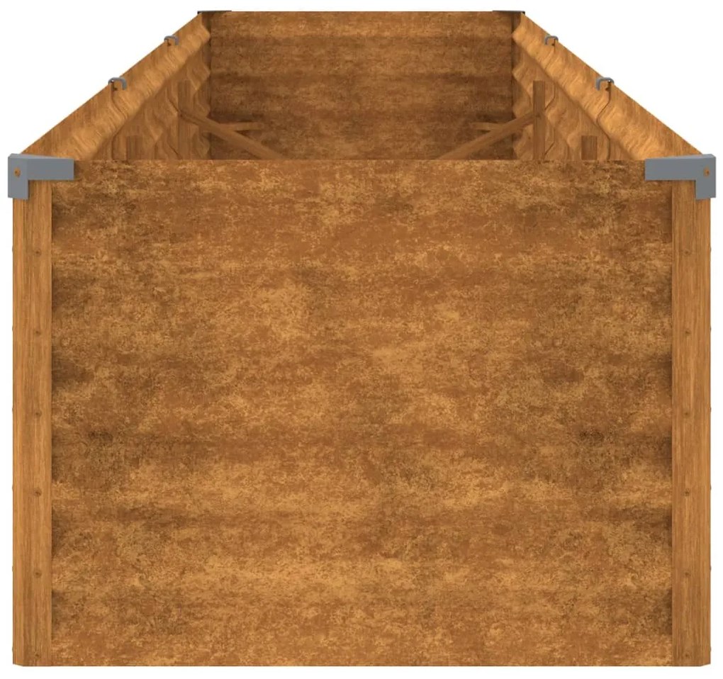 Canteiro elevado de jardim 291x50x36 cm aço corten