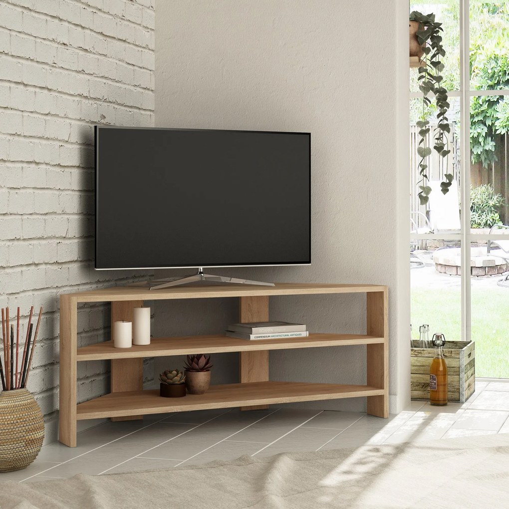 Móvel de TV ThalesCorner – Carvalho – 114 cm x 45 cm x 36 cm