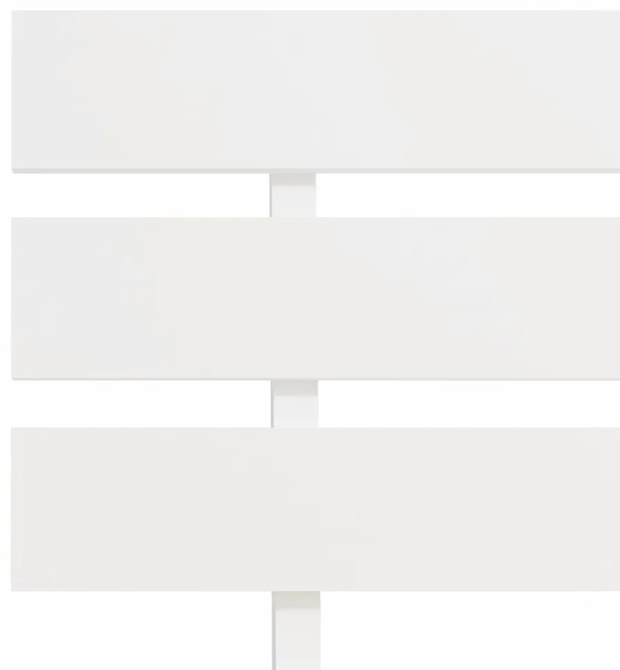 Estrutura de cama com cabeceira 140x200 cm pinho maciço branco