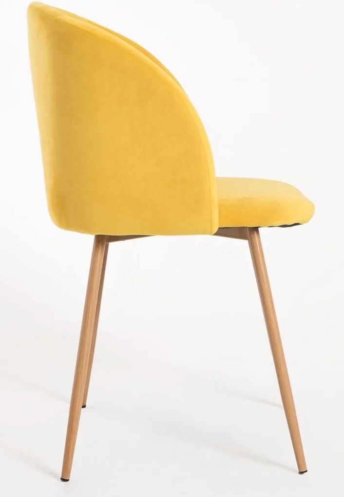 Pack 4 Cadeiras Velt Veludo - Amarelo