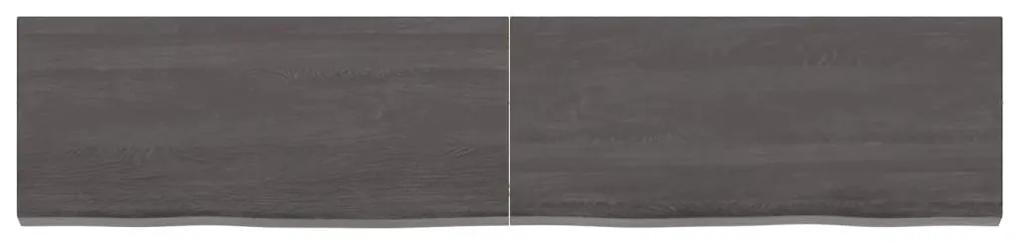 Prateleira de parede 140x30x4 cm carvalho tratado cinza-escuro