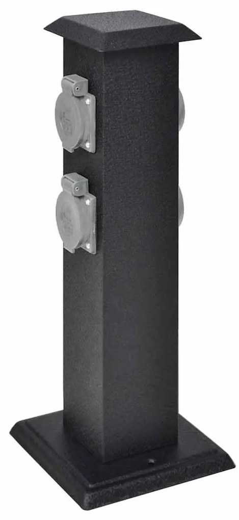 Pilar de Tomadas de Energia para Jardim Preto