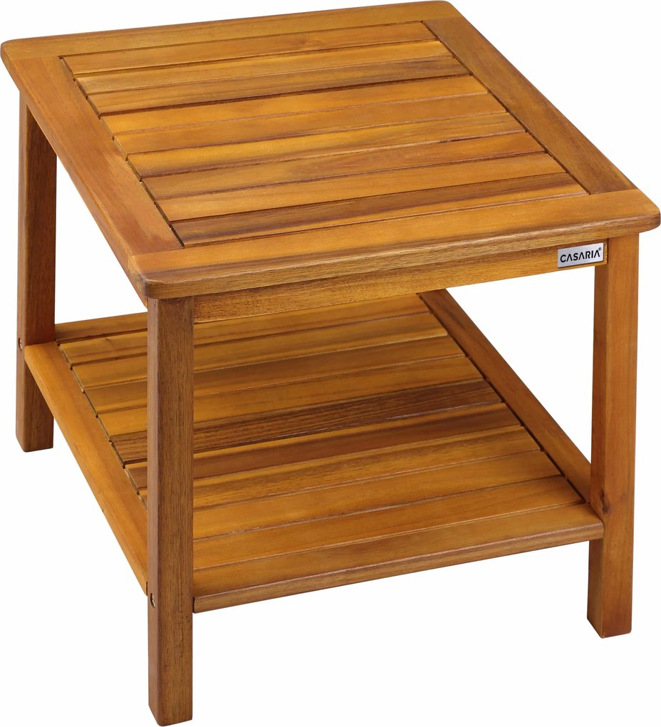 Mesa Jardim auxiliar Washington em madeira de acácia 45x45x45cm Castanha