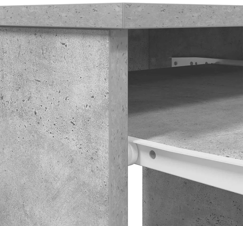 Secretária 86x49x76 cm derivados de madeira cinzento cimento