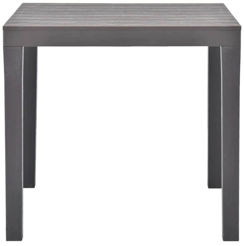 Mesa de jardim 78x78x72 cm plástico mocca
