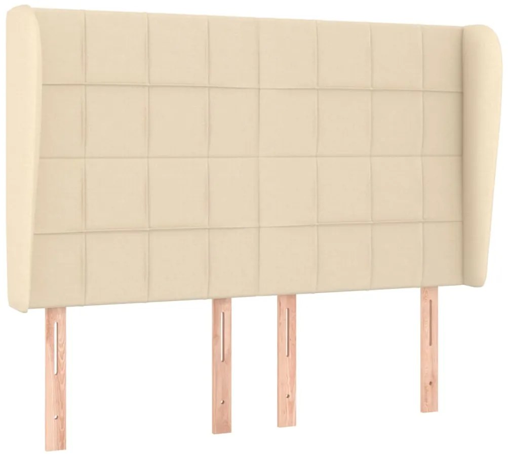 Cama com molas/colchão 140x190 cm tecido cor creme