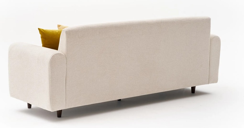 Sofá de 3 Lugares Noya – Creme – 220x87x70 cm