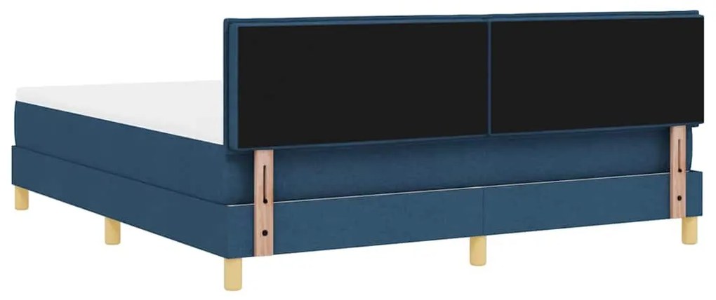 Cama Box Spring com Colchão Azul 180x200 cm Tecido