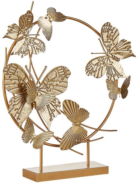 Figura decorativa em metal dourado 48 cm BERYLLIUM Beliani