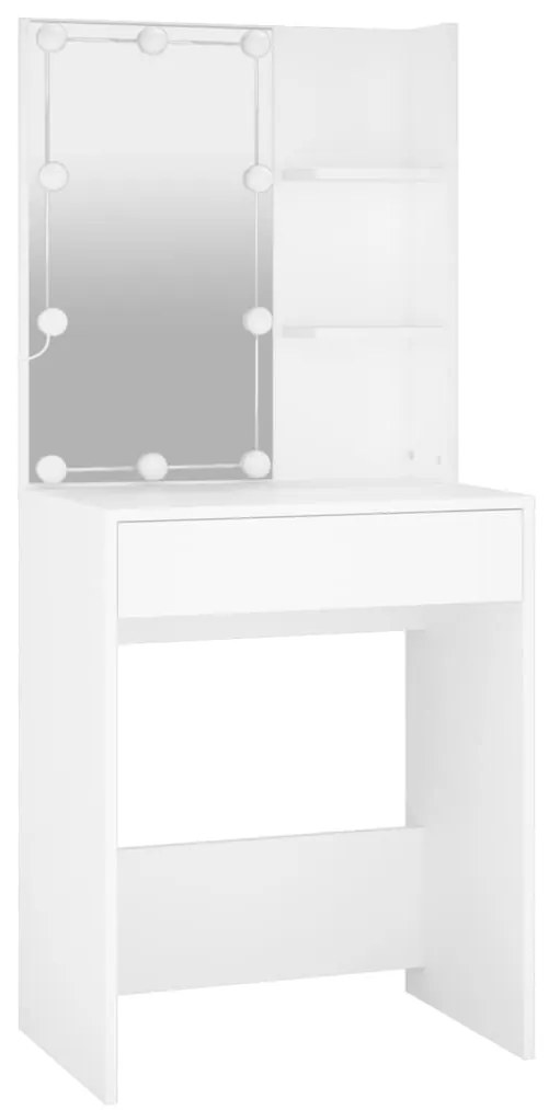 Toucador com LEDs 60x40x140 cm branco