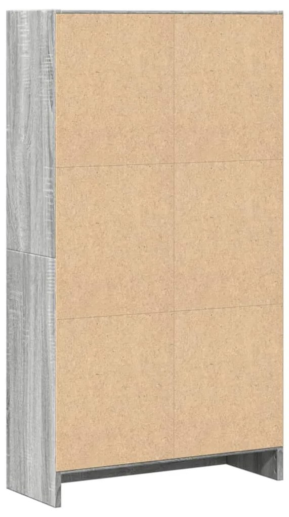 Estante 60x24x109 cm derivados de madeira cinzento sonoma