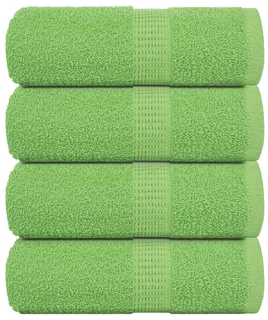 Toalhas mãos 4 pcs 30x30 cm 360 g/m2 100% algodão verde maça