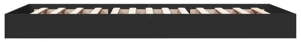 Estrutura de cama 90x200 cm derivados de madeira preto