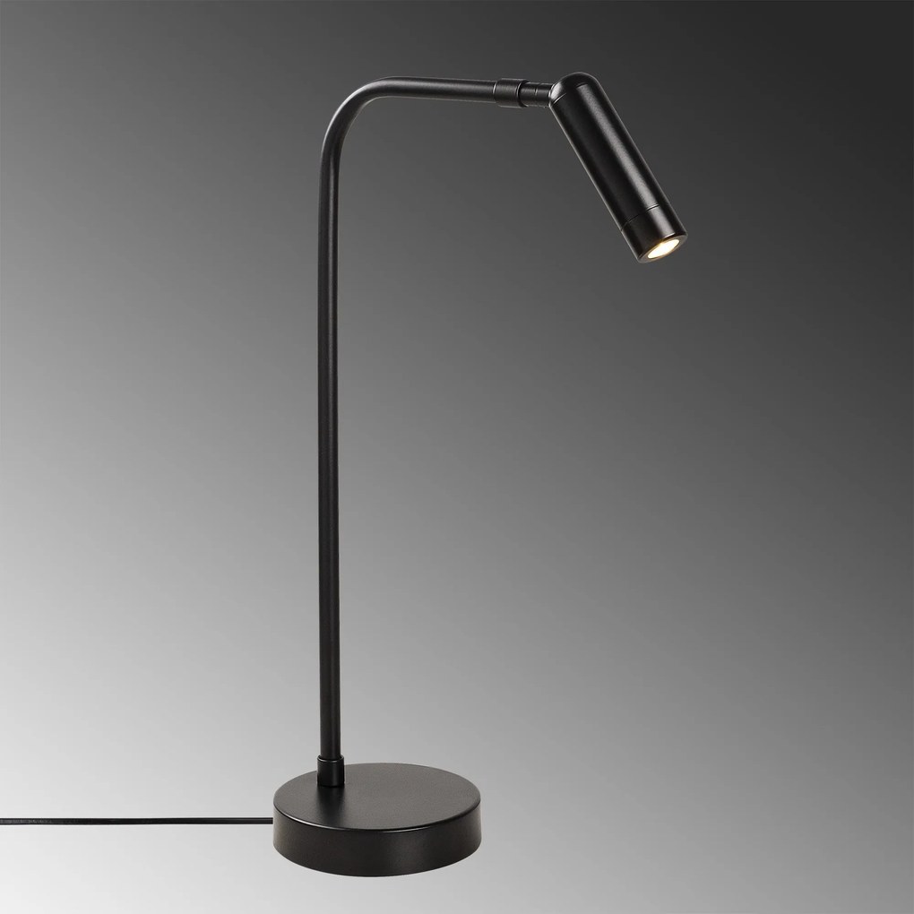 Candeeiro de Mesa Ugur – Preto – 12 x 22 cm