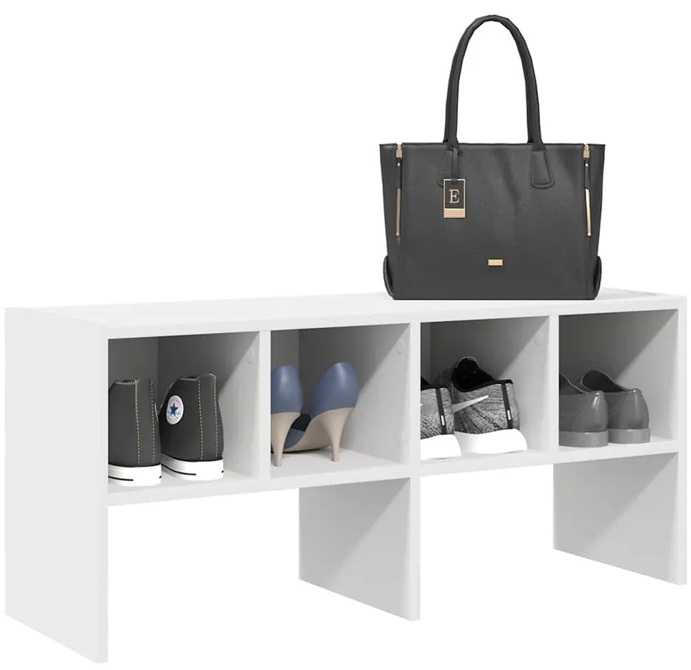 vidaXL Sapateira empilháveis 89,5x30x40 cm branco
