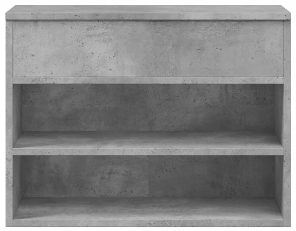 Banco sapateira 60x30x45 cm derivados madeira cinzento cimento