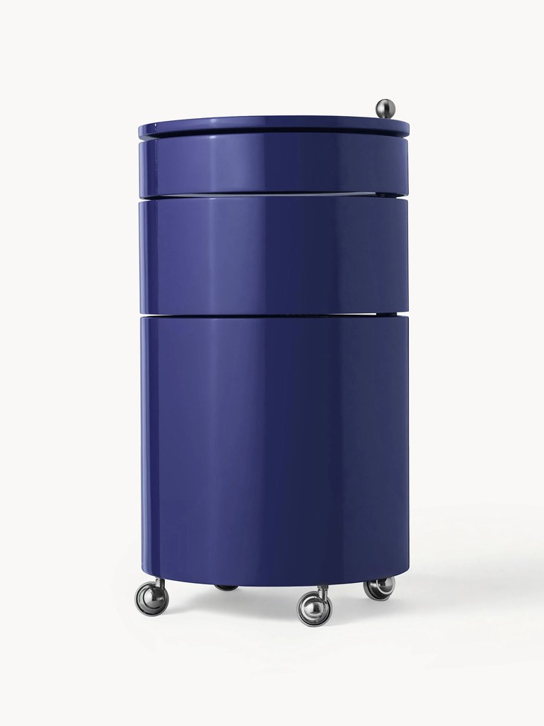 Gaveteiro redondo com rodas Barboy, Design Verner Panton