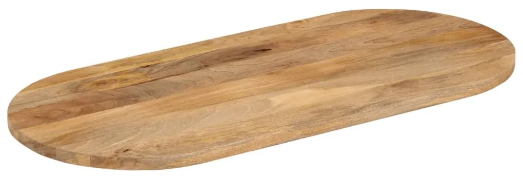 Tampo de mesa oval 90x40x2,5 cm madeira de mangueira maciça