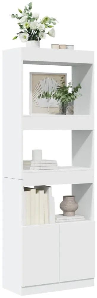 Armário alto 63x33x180 cm derivados de madeira branco
