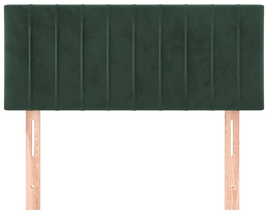 Cabeceira de cama veludo 90x5x78/88 cm verde-escuro