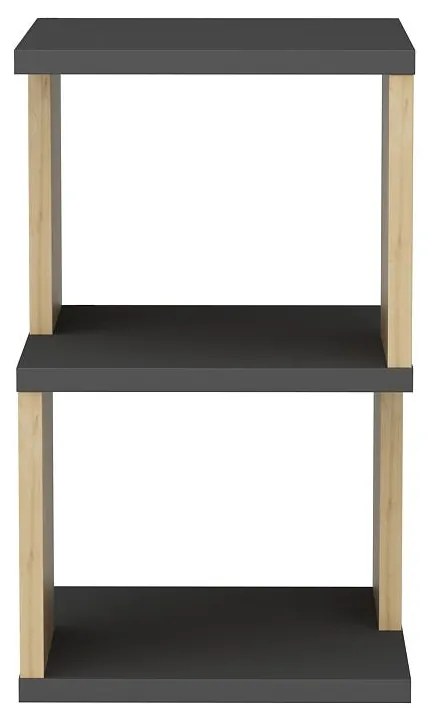Mesa de Cabeceira Carter – Antracite Carvalho – 29,6x29,6x49,4 cm