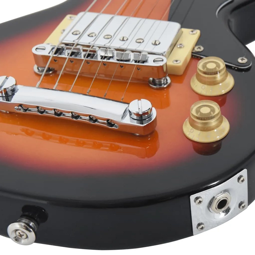 Guitarra elétrica p/ crianças com saco 3/4 30" castanho/preto