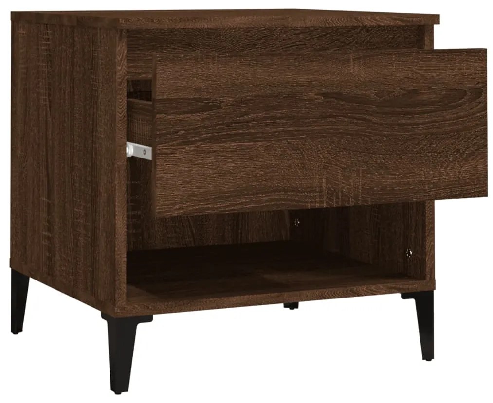 Mesa de apoio 50x46x50 cm derivados madeira carvalho castanho