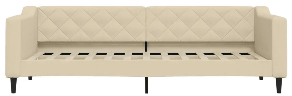 Sofá-cama 80x200 cm tecido cor creme