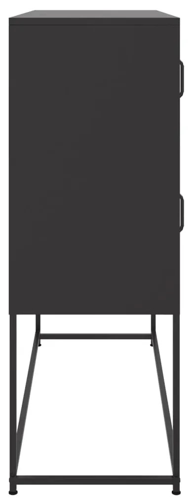 Aparador 100,5x39x107 cm aço preto