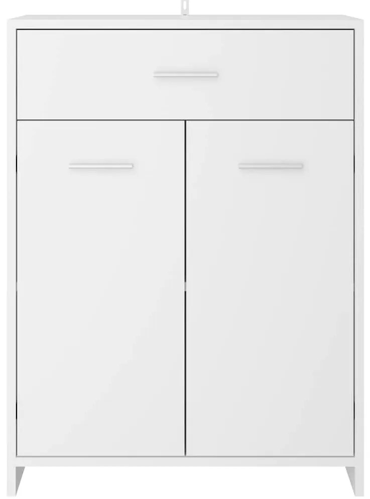 Armário de casa de banho 60x33x80 cm contraplacado branco
