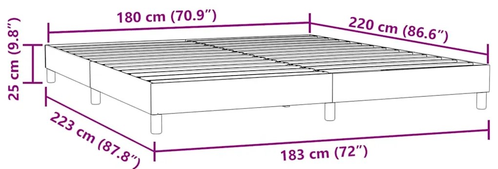 Estrutura de cama com colchão 180x220 cm veludo rosa