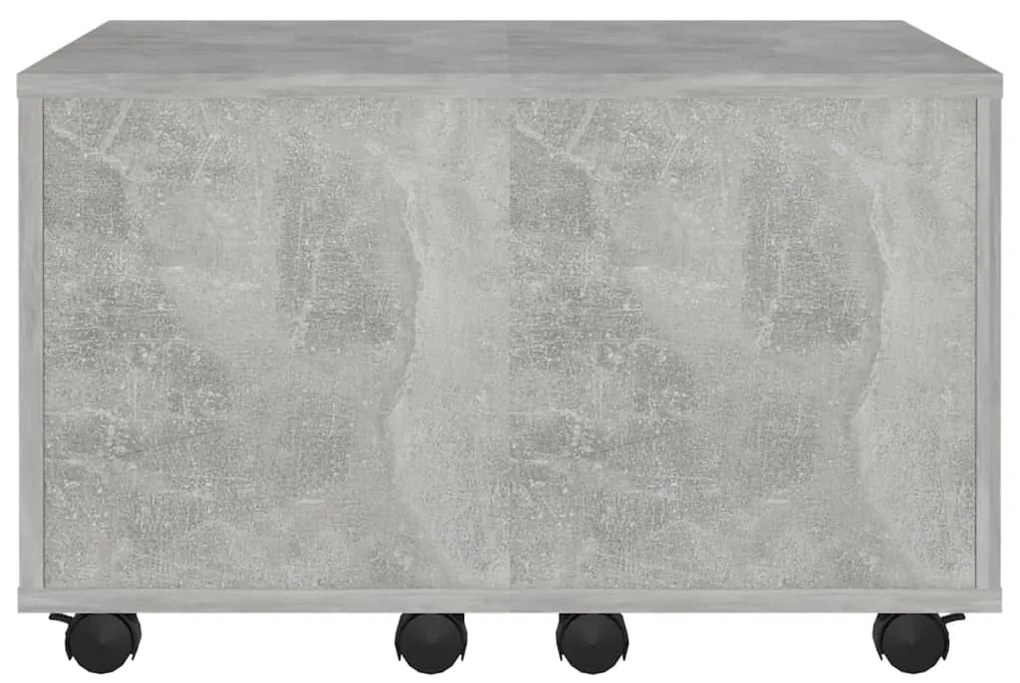 Mesa de centro 60x60x38cm derivados de madeira cinzento cimento