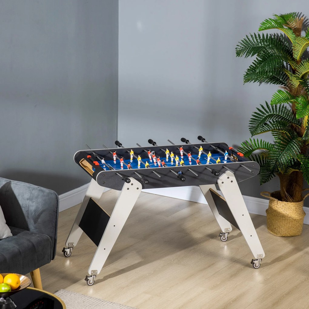 Matraquilho para Crianças acima de 7 Anos Matraquilho com Rodas 114x87x68,5cm com 2 Bolas 8 Hastes 2 Marcadores de Pontos 11 Jogadores para Famílias F