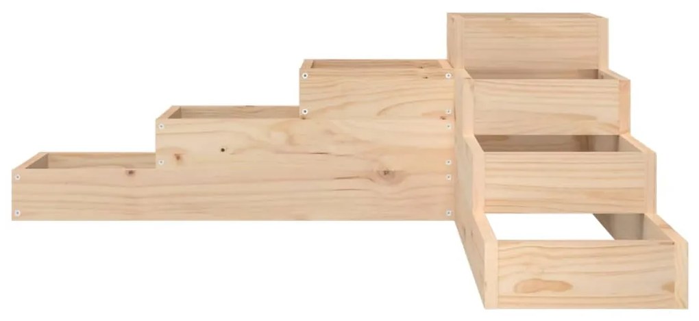 Floreira de jardim com 4 níveis 106x104,5x36 cm pinho maciço