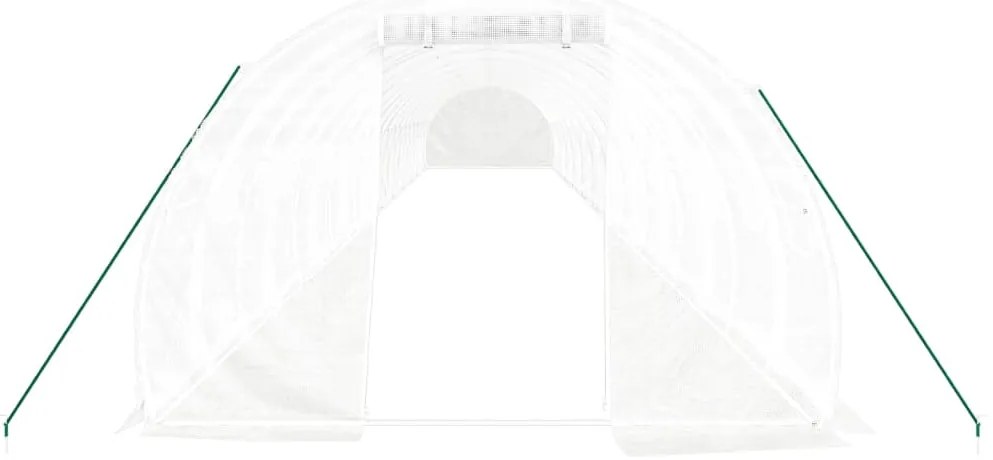 Estufa com estrutura de aço 66 m² 22x3x2 m branco