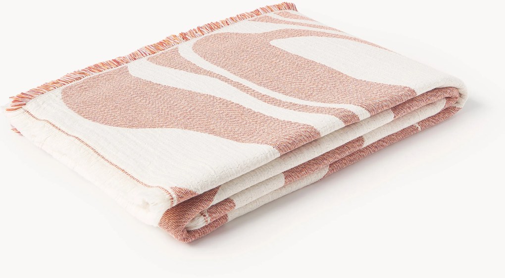 Manta jacquard com franjas Rui