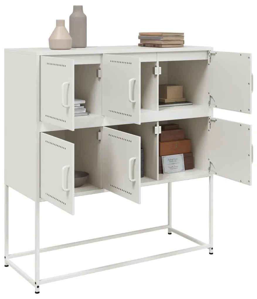 Aparador 100,5x39x107 cm aço branco