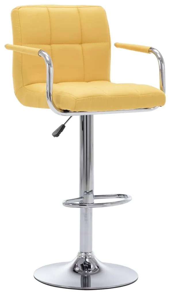 Cadeira de bar tecido amarelo