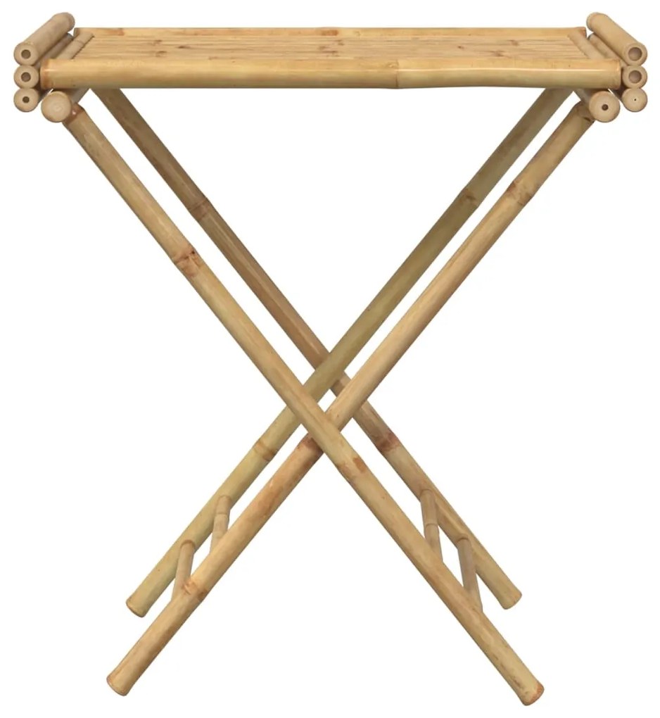 Mesa tabuleiro dobrável 70,5x42,5x80 cm bambu