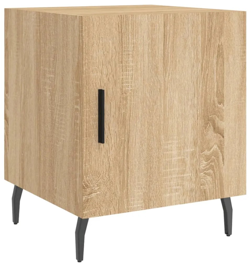 Mesa cabeceira 2pcs 40x40x50cm deriv. madeira carvalho sonoma