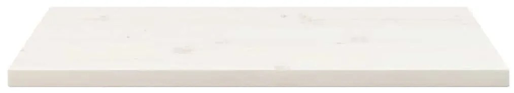 Tampo de mesa retangular 80x40x2,5 cm pinho maciço branco
