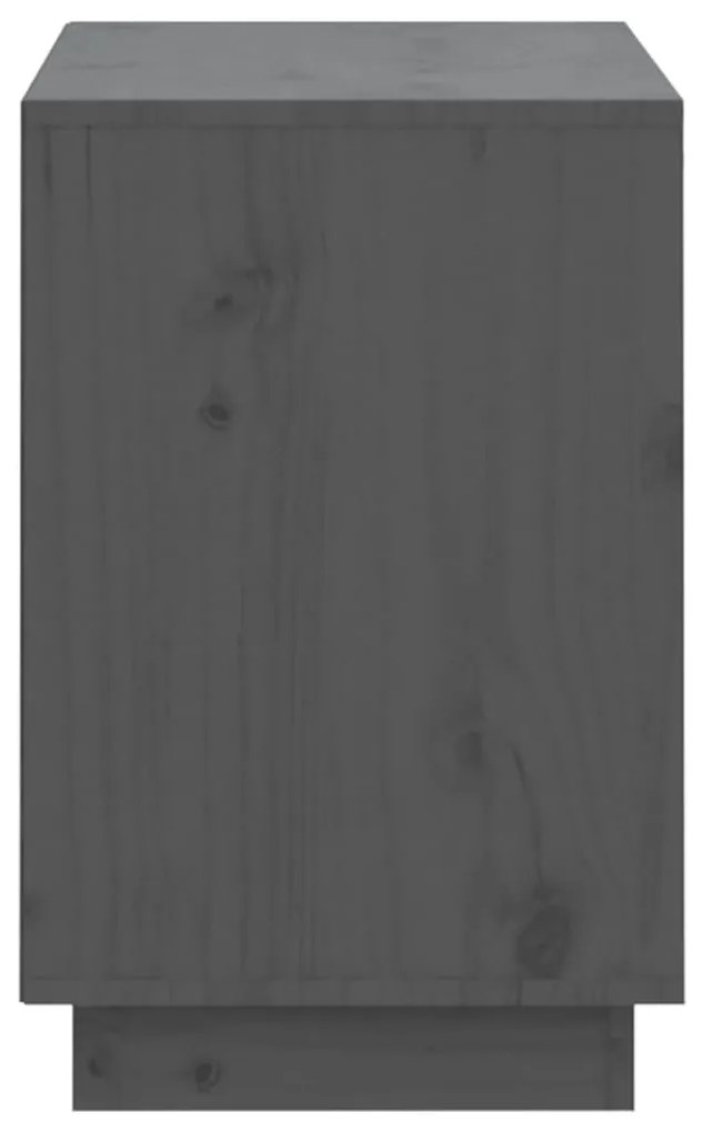 Sapateira 110x34x52 cm madeira de pinho maciça cinzento