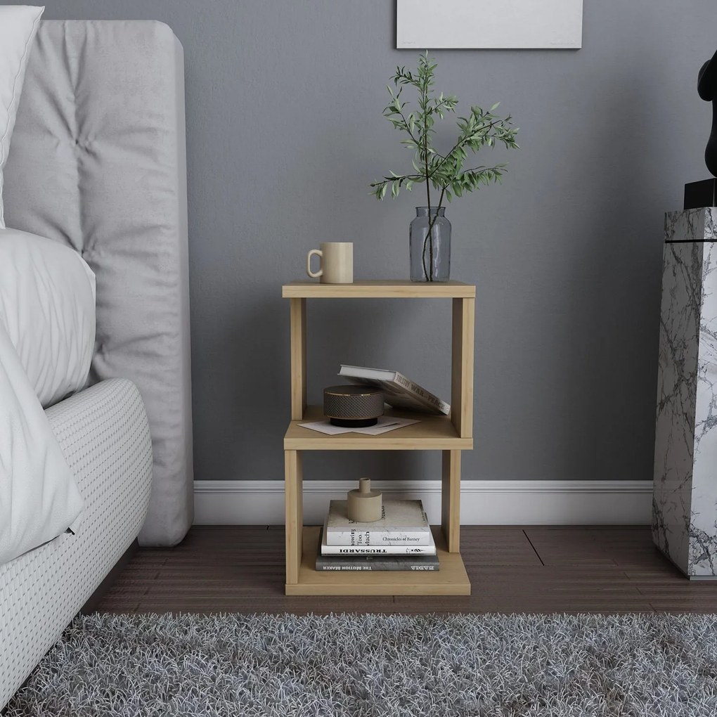 Mesa de Cabeceira Carter – Carvalho – 29,6x29,6x49,4 cm