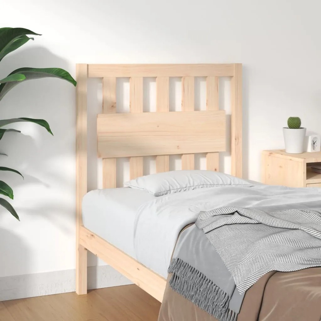 vidaXL Cabeceira de cama 80,5x4x100cm madeira de pinho maciça