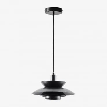 Lâmpada De Teto Suspensa Em Ferro Alicia Preto - Sklum