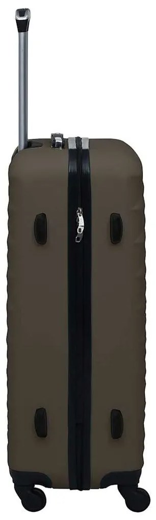Conjunto de tróleis estojo rígido 3 pcs ABS castanho