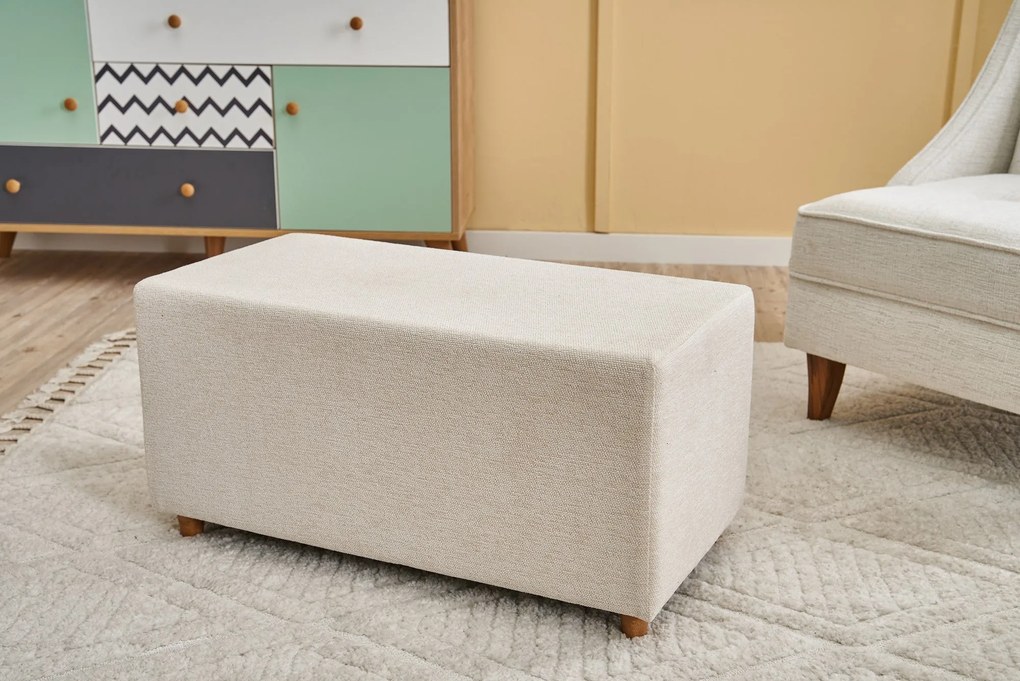 Pouffe Genma Gabbana – Cream – 80x40x40 cm