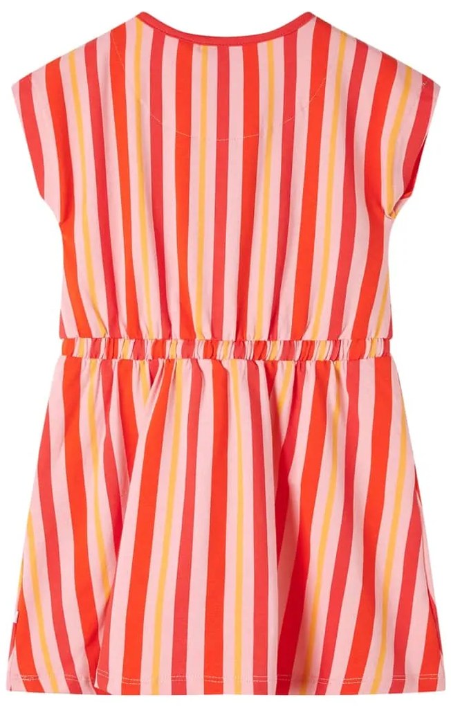 Vestido de criança com cordão rosa e vermelho 104